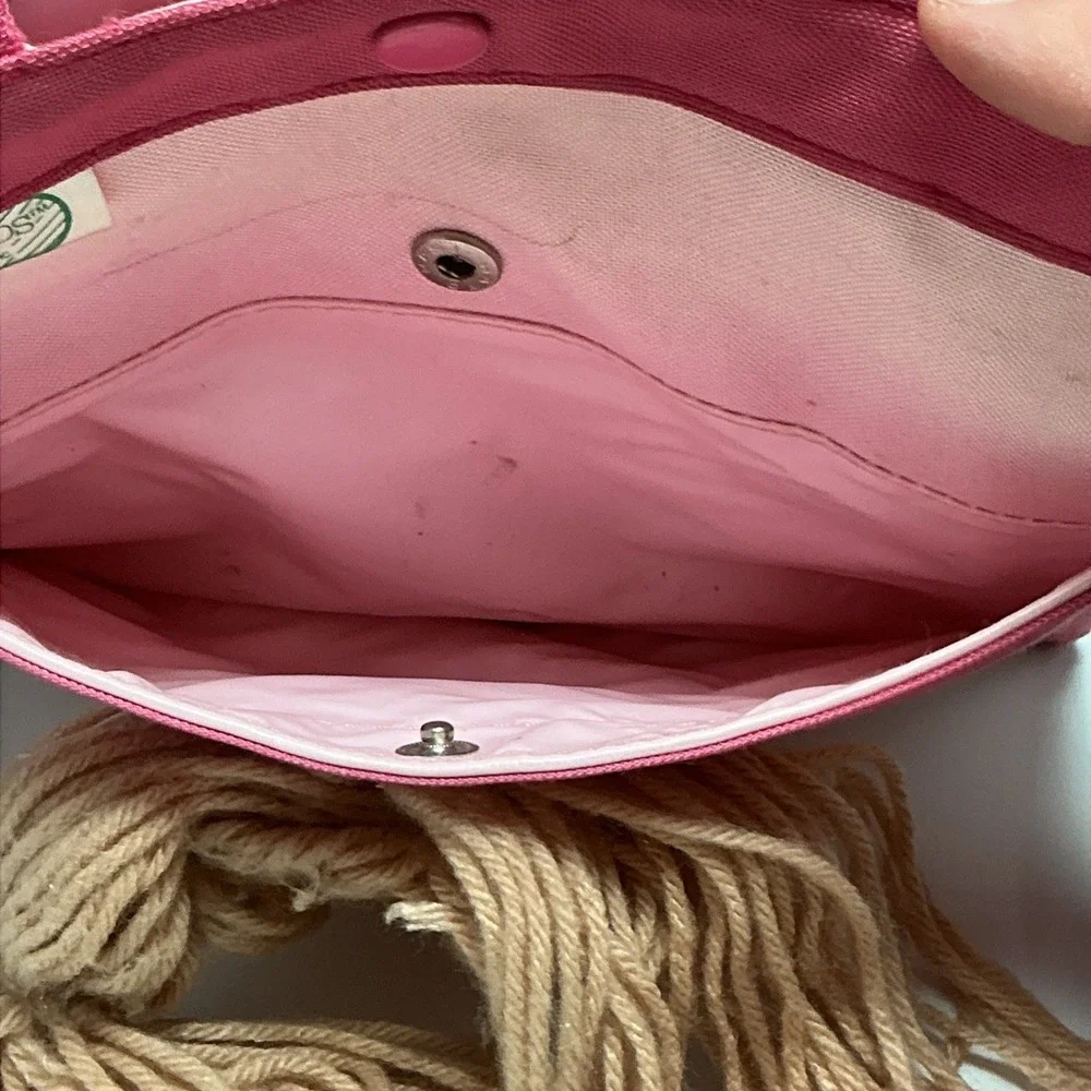 1983 Vintage Cabbage Patch Kids Doll Face Canvas Pink Bag Purse Tote Wallet Rare
